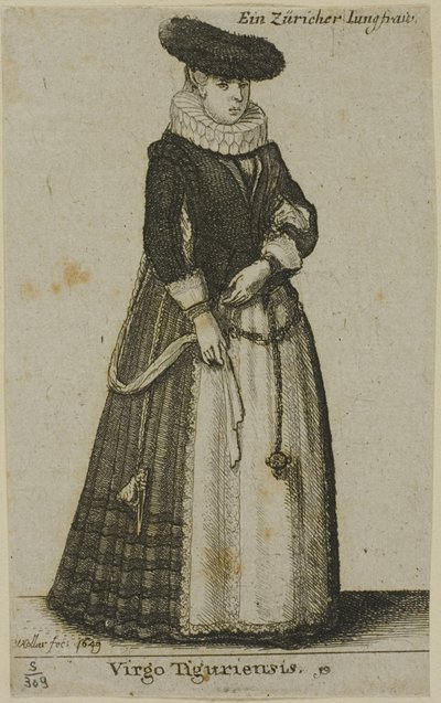 Joven Mujer de Zúrich de Wenceslaus Hollar