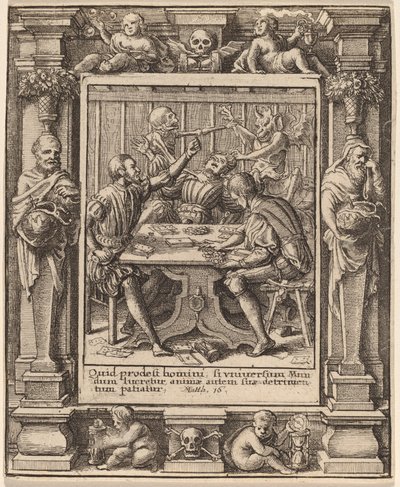Jugadores de Wenceslaus Hollar after Hans Holbein the Younger after Abraham van Diepenbeeck
