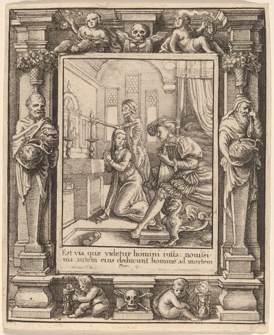 Monja de Wenceslaus Hollar after Hans Holbein the Younger after Abraham van Diepenbeeck