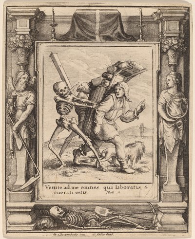 Vendedor ambulante de Wenceslaus Hollar after Hans Holbein the Younger after Abraham van Diepenbeeck