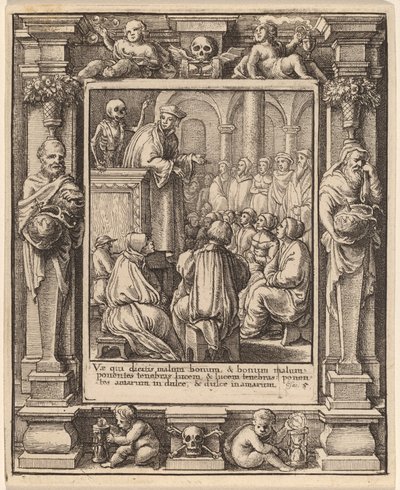 Predicador de Wenceslaus Hollar after Hans Holbein the Younger after Abraham van Diepenbeeck