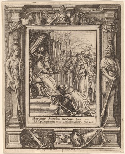 El Papa de Wenceslaus Hollar after Hans Holbein the Younger after Abraham van Diepenbeeck