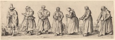 Mendigos Hombres y Mujeres de Wenceslaus Hollar after Jacques Callot