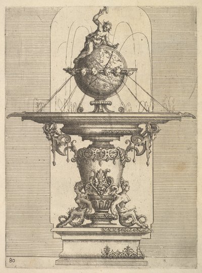Diseño para una Fuente, placa 80 de la Arquitectura de Dietterlin de Wendel Dietterlin the Elder