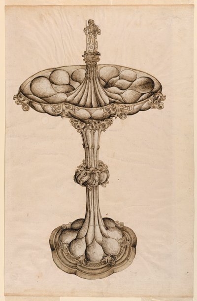 Dibujo, centro de mesa de plata, 1498 de Wenzel von Olmütz
