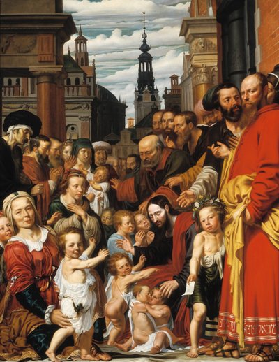 Dejad que los niños vengan a mí de Werner Jacobsz. van den Valckert