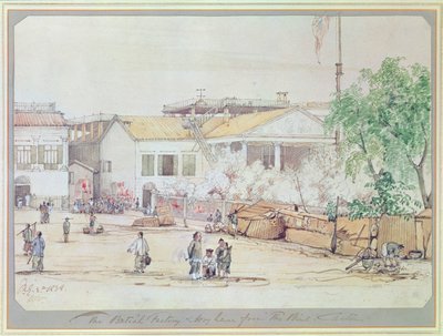 La fábrica británica en Hog Lane, Cantón, 1838 de Werner Varnham
