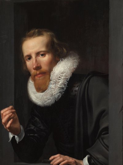 Retrato de un orfebre, probablemente Bartholomeus Jansz van Assendelft
Retrato de un hombre con anillo y piedra de toque, probablemente Bartholomeus Jansz van Assendelft (1585-1658) de Werner van den Valckert (signed by artist)