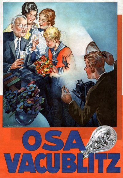 Publicidad de la marca OSRAM, c1935 (ilustración) de Werner von Axster Heudtlass