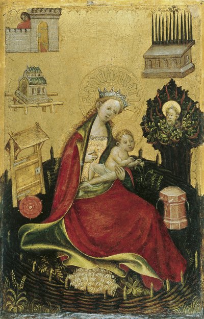 La Virgen y el Niño en el Hortus Conclusus de Westphalian Master