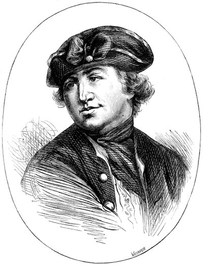 Comodoro Robert Hopkins, comandante naval estadounidense, de una impresión de 1776, c1880 de Whymper
