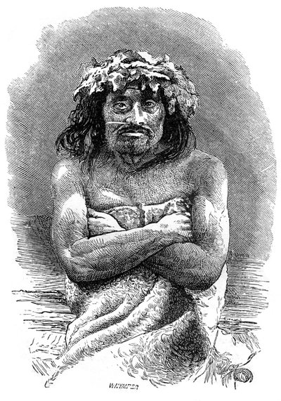 Persona indígena de la Isla de Vancouver, Columbia Británica, siglo XIX de Whymper