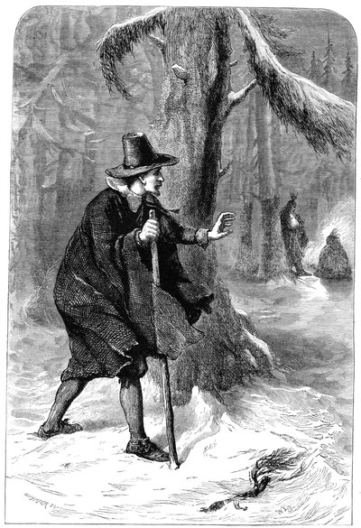 Roger Williams en el bosque, América, c. 1630s c. 1880 de Whymper