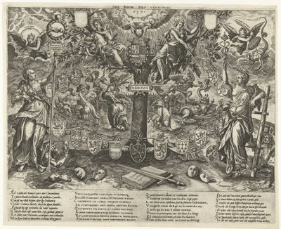 El árbol del pacto, 1578 El Árbol de los Pactos / Arbor Pacis (título sobre el objeto) de Wierix