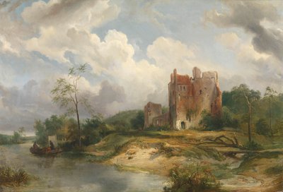 Paisaje fluvial con ruina de Wijnand Nuijen