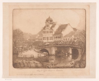 Aan de Kali Besar te Batavia (título original del objeto) de Wijnand Otto Jan Nieuwenkamp (signed by artist)