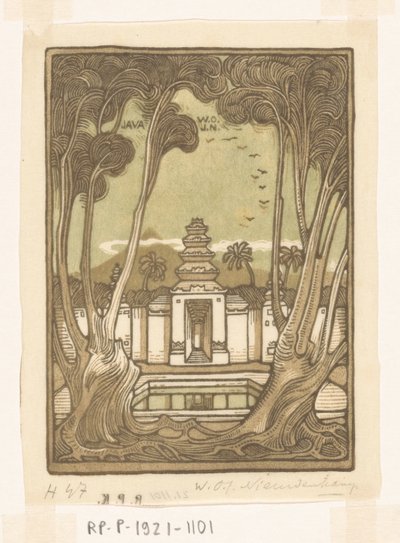 Cementerio cerca de Jogyakarta en Java
Cementerio de Heile, Java (título original) de Wijnand Otto Jan Nieuwenkamp (signed by artist)