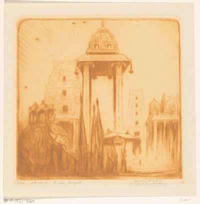Patio de un templo en las Indias Orientales Británicas
En el templo (título original) de Wijnand Otto Jan Nieuwenkamp (signed by artist)