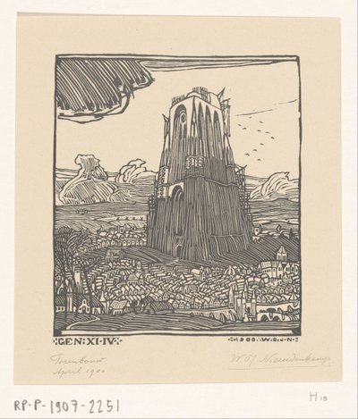 Construcción de la torre de Babel
Construcción de la torre (título original) de Wijnand Otto Jan Nieuwenkamp (signed by artist)
