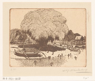Vista de Loloan Barat en Bali
El pueblo de los pescadores (título original) de Wijnand Otto Jan Nieuwenkamp (signed by artist)