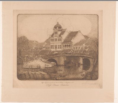 El edificio de oficinas de la empresa Sluyters & Co. Kali Besar Batavia (título original del objeto) de Wijnand Otto Jan Nieuwenkamp (signed by artist)