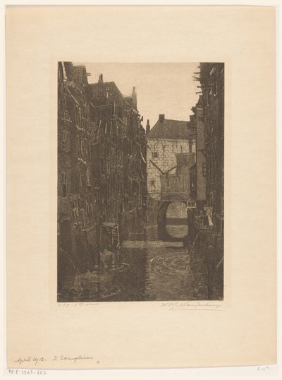 Casas en el Voorstraatshaven en Dordrecht
Canal en Dordrecht (título original)
Dordrecht, seis grabados de W.O.J. Nieuwenkamp y J.M. Graadt van Roggen (título original de la serie) de Wijnand Otto Jan Nieuwenkamp (signed by artist)