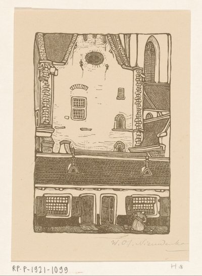 Casas frente a la iglesia de San Bavón en el Oude Groenmarkt de Haarlem
San Bavón, Haarlem (título original) de Wijnand Otto Jan Nieuwenkamp (signed by artist)