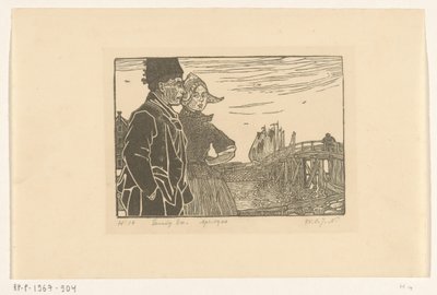 Hombre y mujer con traje de Volendam
La pareja (título original) de Wijnand Otto Jan Nieuwenkamp (signed by artist)