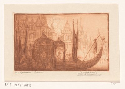 Barco de recreo en el Ganges en Benarés
Spelevaren, Benares (título original) de Wijnand Otto Jan Nieuwenkamp (signed by artist)