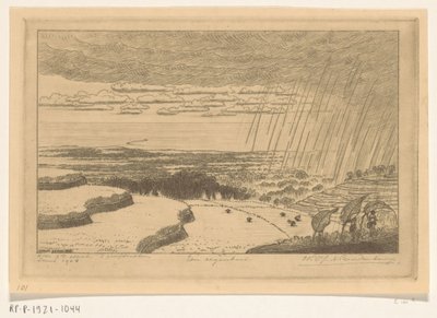 Lluvia sobre los campos de arroz cerca de Gitgit en Bali
Un aguacero (título original) de Wijnand Otto Jan Nieuwenkamp (signed by artist)