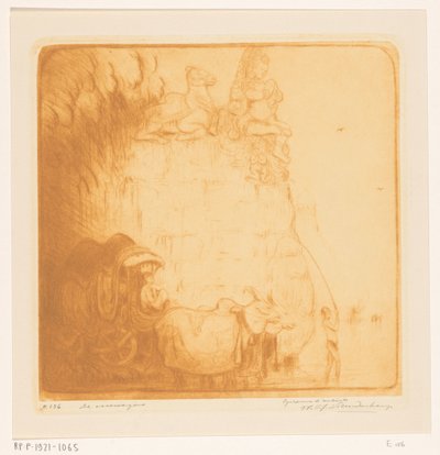 Dos bueyes tirando de una carreta a través de un río
La carreta de bueyes (título original) de Wijnand Otto Jan Nieuwenkamp (signed by artist)