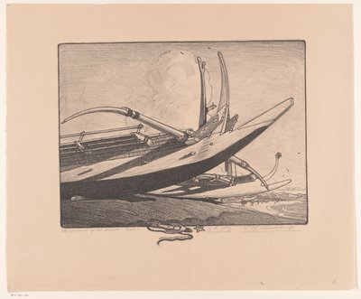 Mariposas en la playa - Bali (título original en el objeto) de Wijnand Otto Jan Nieuwenkamp (signed by artist)