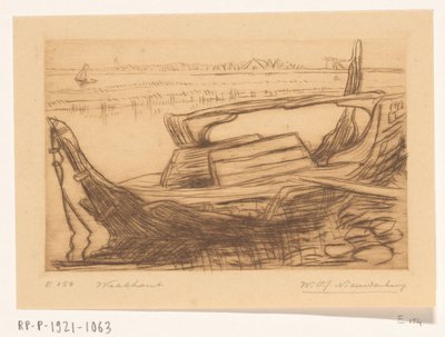 Naufragio de un botter en el puerto de Monnickendam
Wrakhout (título original) de Wijnand Otto Jan Nieuwenkamp (signed by artist)