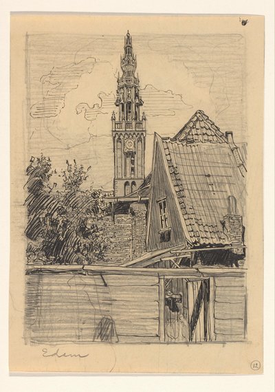 Vista del campanario de la iglesia de Nuestra Señora de Edam de Wijnand Otto Jan Nieuwenkamp