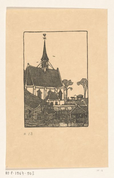Iglesia con cementerio en Spaarndam
Spaarndam, la iglesia (título original) de Wijnand Otto Jan Nieuwenkamp