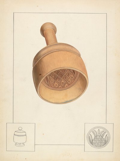 Molde de mantequilla, c. 1937 de Wilbur M Rice