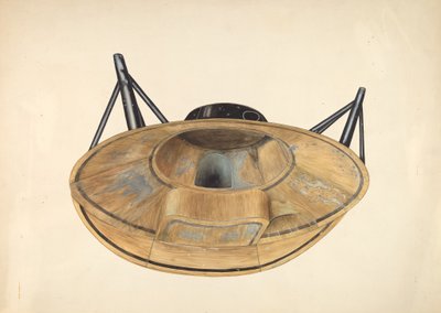 Bañera circular de hojalata, c. 1938 de Wilbur M Rice