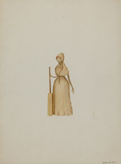 Muñeca de hoja de maíz, c. 1941 de Wilbur M Rice