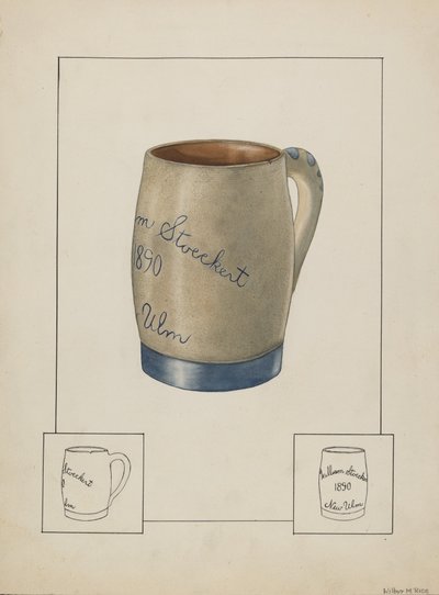 Jarra de cerveza de barro, c. 1938 de Wilbur M Rice
