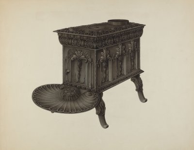 Estufa de pie, c. 1937 de Wilbur M Rice
