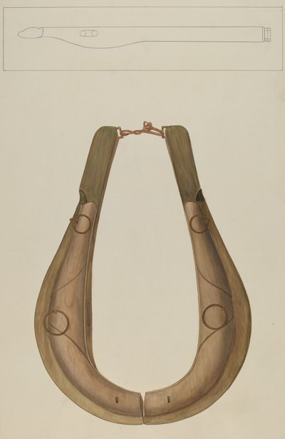 Collar de caballo y arnés, c. 1938 de Wilbur M Rice