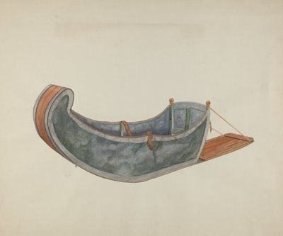 Trineo de perros del Río Rojo, c. 1938 de Wilbur M Rice