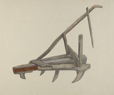 Rastra o cultivador de madera de Wilbur M Rice
