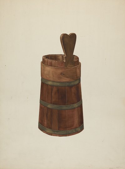 Cubo de madera, c. 1941 de Wilbur M Rice