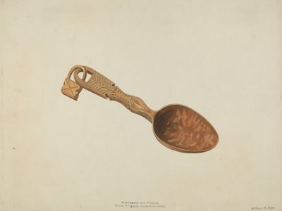 Cuchara de madera, c. 1937 de Wilbur M Rice