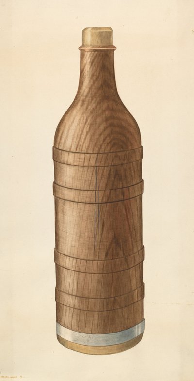 Botella de vino de madera, c. 1938 de Wilbur M Rice