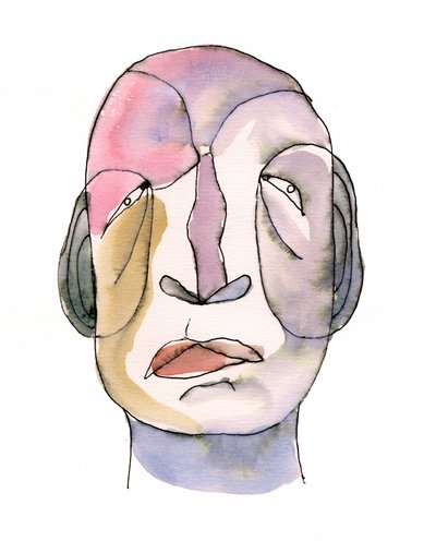 Rostro pensativo abstracto de Wildemar Doomgriever