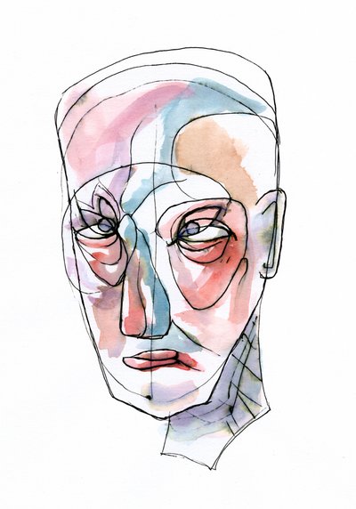 Rostro abstracto y expresivo de Wildemar Doomgriever