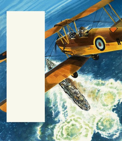 Un Tiger Moth patrullando la costa británica durante la Segunda Guerra Mundial de Wilf (20th century) Hardy