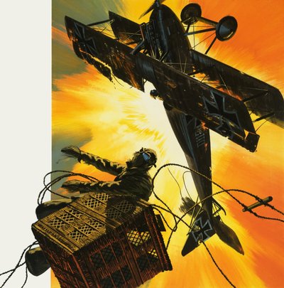 Un globo trampa lleno de gas explosivo puso fin a la carrera del as del vuelo alemán de la Primera Guerra Mundial Rudolf von Eschwege. de Wilf (20th century) Hardy